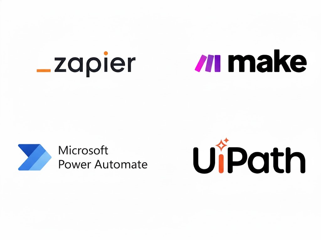 AI workflow automation tools - Zapier, Make, Power Automate, UiPath integration